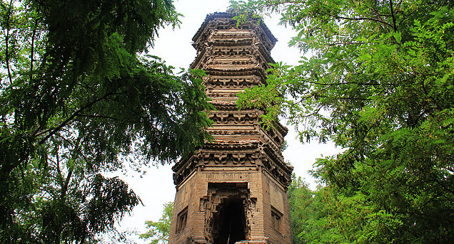 A scenic view of Baoding Wuhou Pagoda