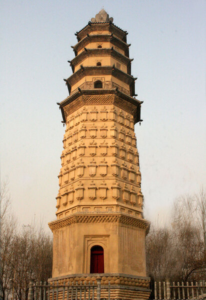 A scenic view of Baoding Xiude Temple Pagoda