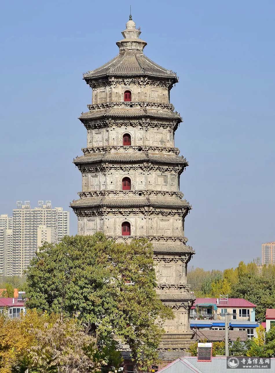 A scenic view of Baoding Zhuozhou Twin Pagodas