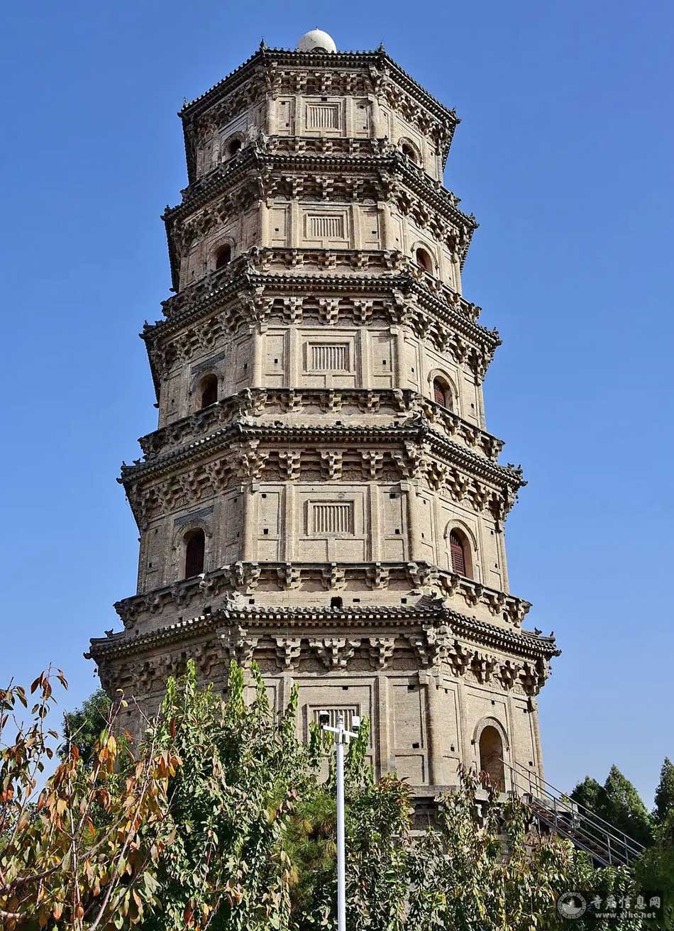 A scenic view of Baoding Zhuozhou Twin Pagodas