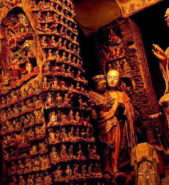 A scenic view of Baoji Cishan Temple Grottoes