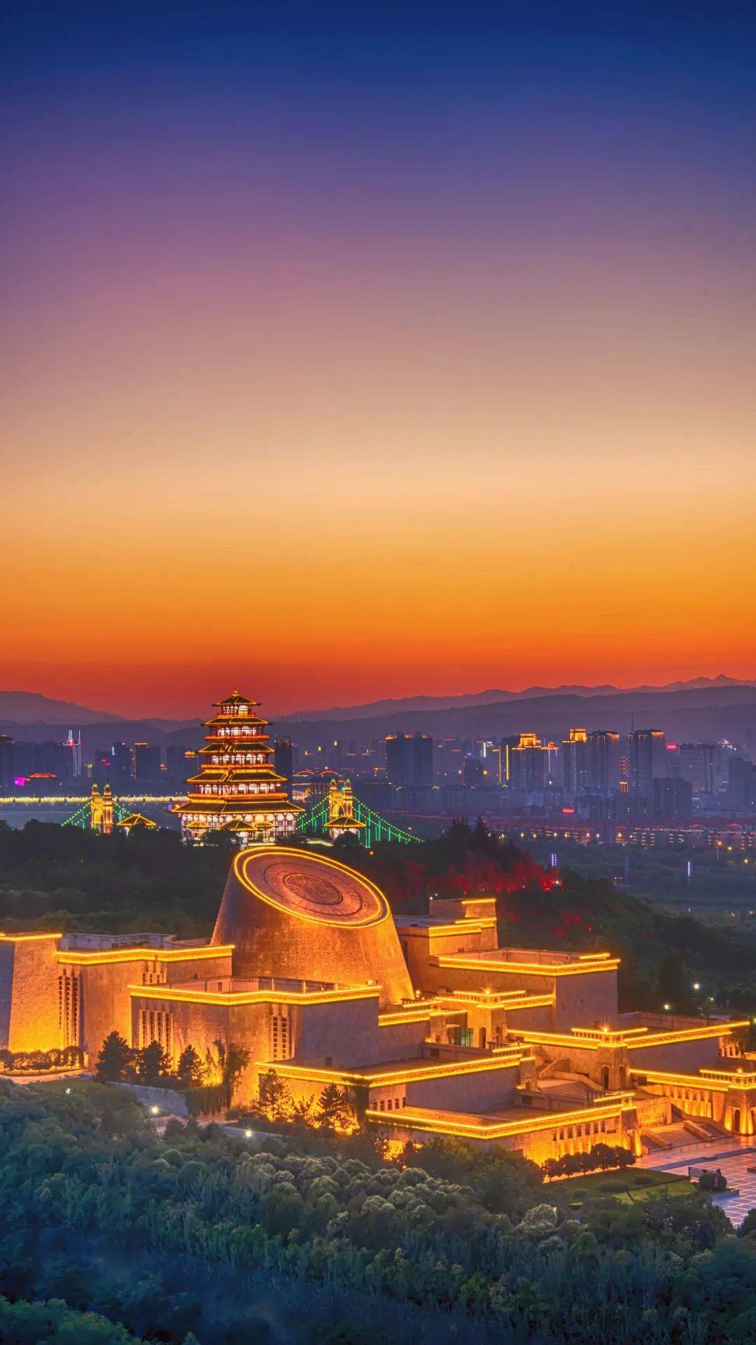 A scenic view of Baoji Jintai Abbey