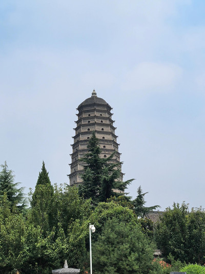 A scenic view of Baoji Taiping Temple Pagoda