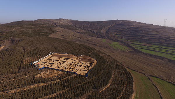 A scenic view of Baoji Xuechi Site