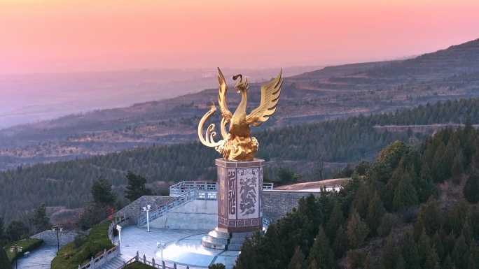 A scenic view of Baoji Zhou Gong Temple