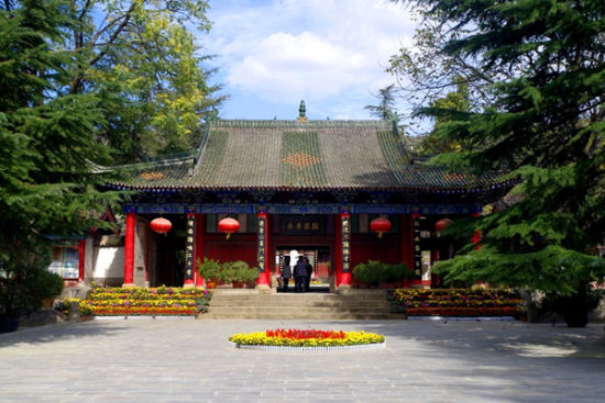 A scenic view of Baoji Zhou Gong Temple