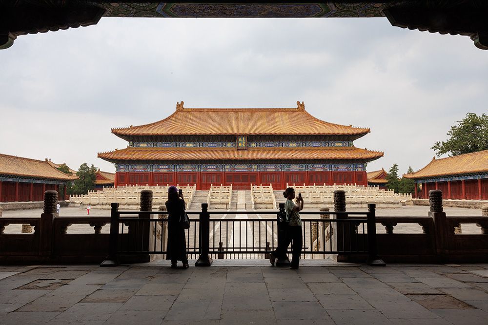 A scenic view of Beijing Dongcheng Taimiao