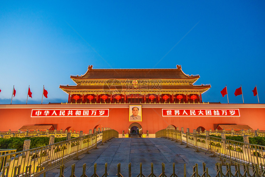 A scenic view of Beijing Dongcheng Tiananmen