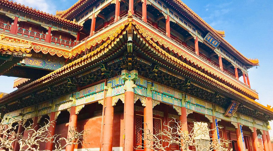 A scenic view of Beijing Dongcheng Yonghegong