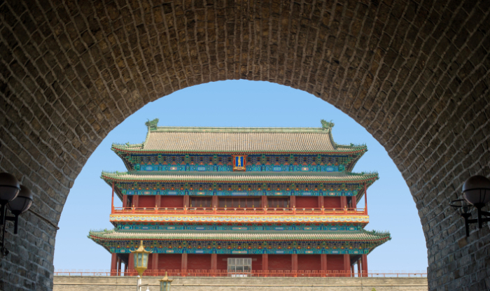 A scenic view of Beijing Dongcheng Zhengyangmen