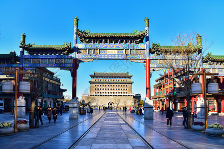 A scenic view of Beijing Dongcheng Zhengyangmen