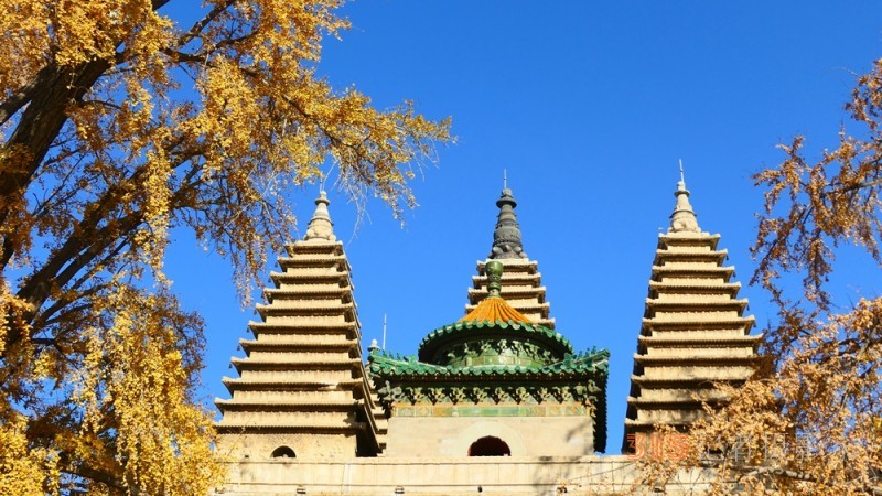 A scenic view of Beijing Haidian Zhenjuesi Jingangbaozuo