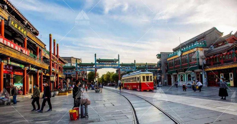 A scenic view of Beijing Xicheng Dashilan Shangye Jianzhu