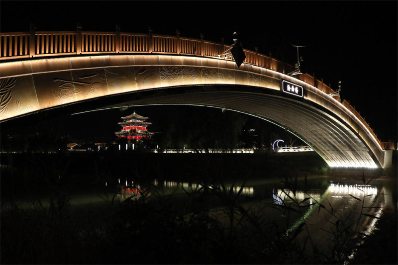 A scenic view of Cangzhou Dengying Bridge