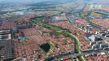 A scenic view of Cangzhou Jiu Cheng