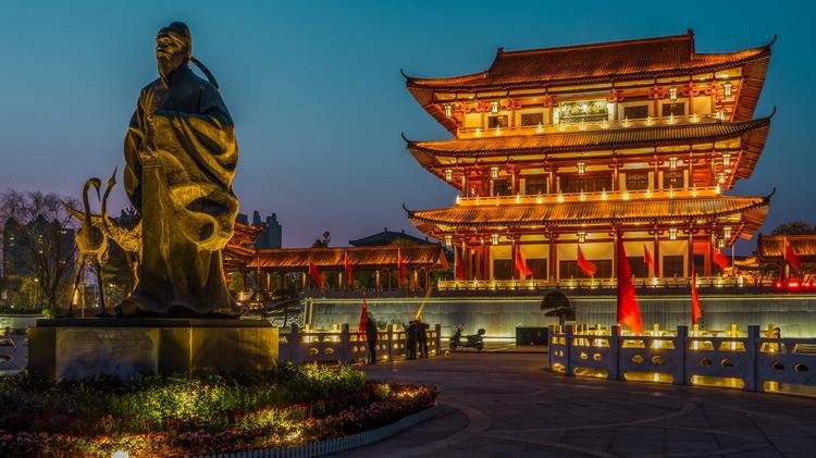 A scenic view of Changde Xingzigong Gujianzhuqun