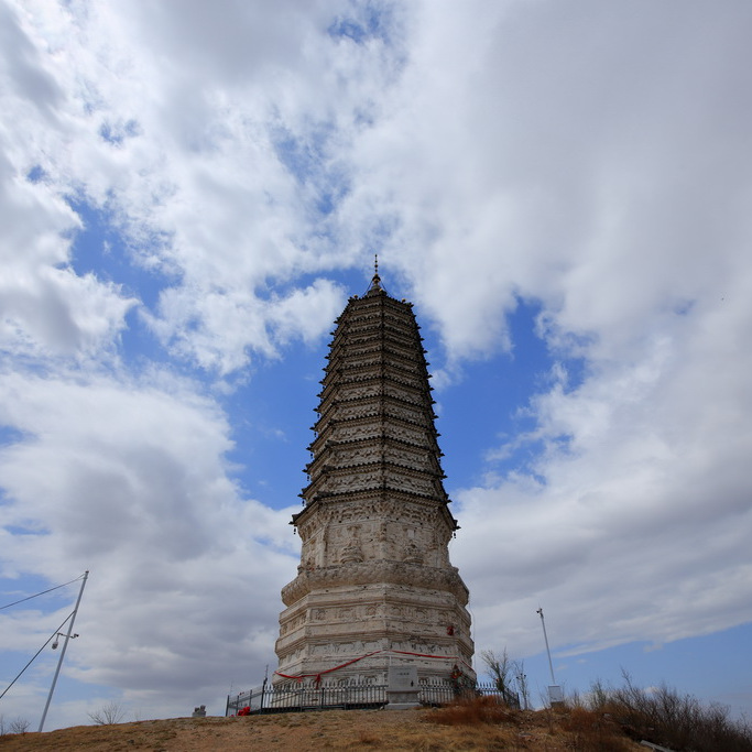 A scenic view of Chaoyang Balengguan Ta