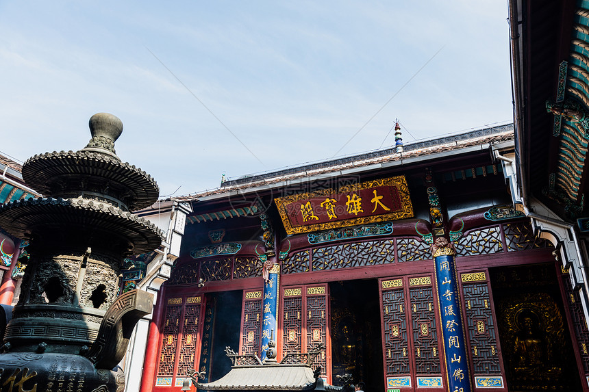 A scenic view of Chizhou Jiuhuashan Huachengsi