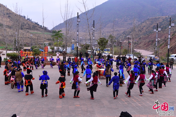 A scenic view of Dali Shundang Huozangmuqun