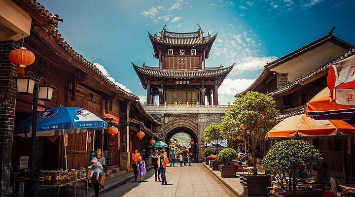 A scenic view of Dali Zhoucheng Wenmiao He Wumiao