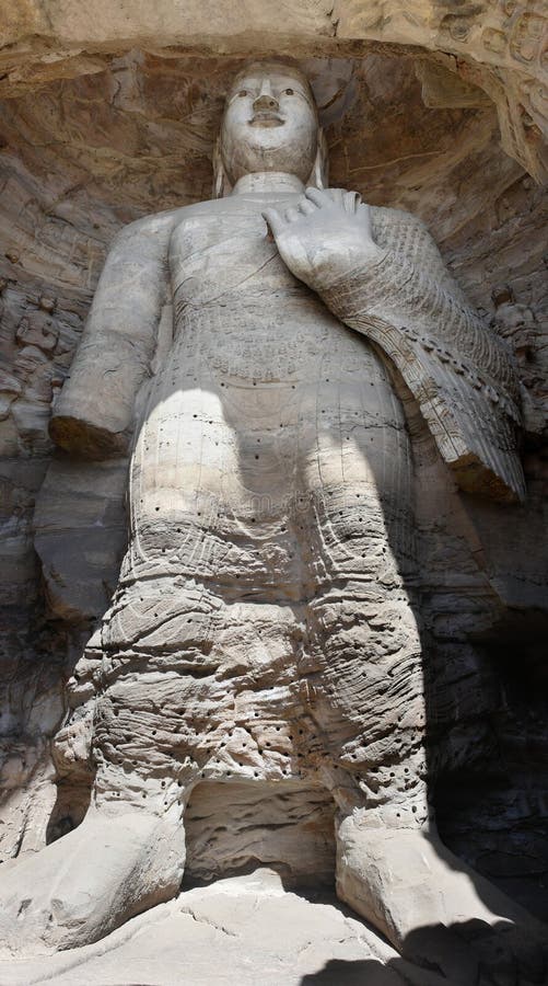 A scenic view of Datong Yungang Grottoes