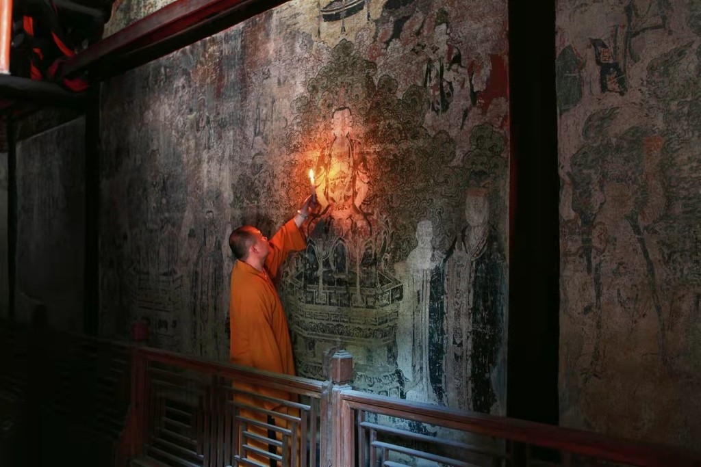 A scenic view of Deyang Longjusi Zhongdian