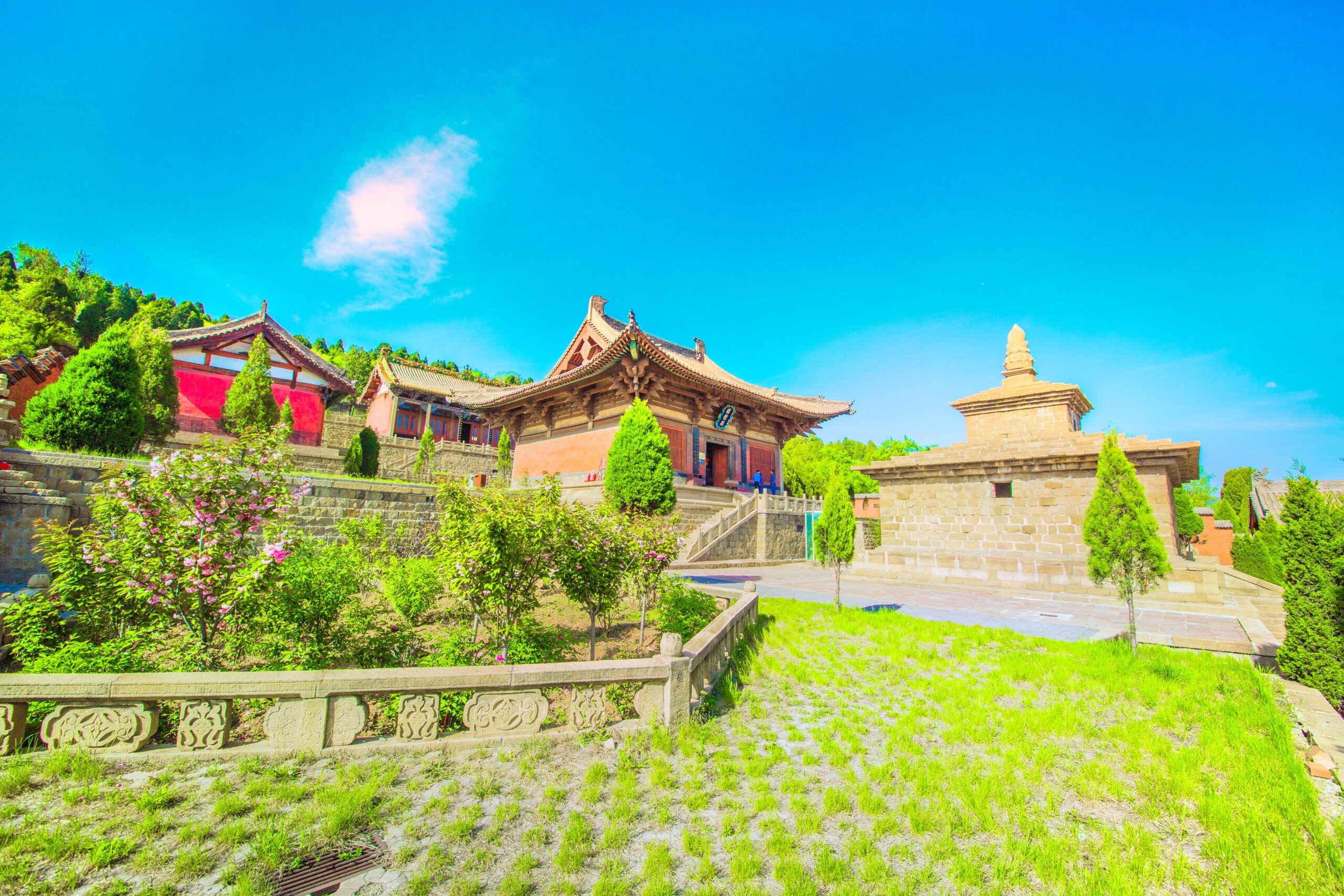 A scenic view of Faxing Temple
