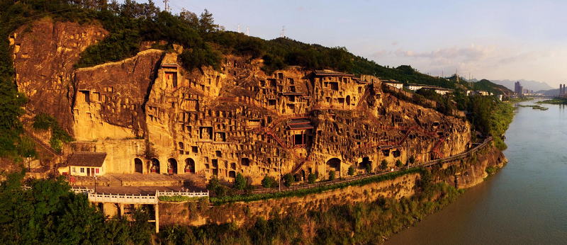 A scenic view of Guangyuan Qianfoya Moya Zaoxiang