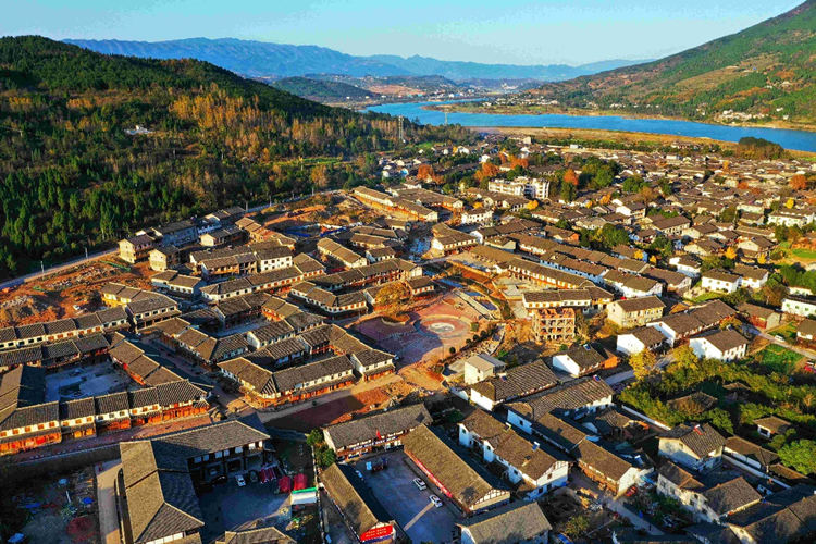 A scenic view of Guangyuan Zhaohua Gucheng