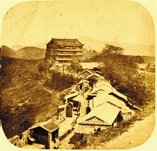A scenic view of Guangzhou Zhenhailou Mingchengqiang