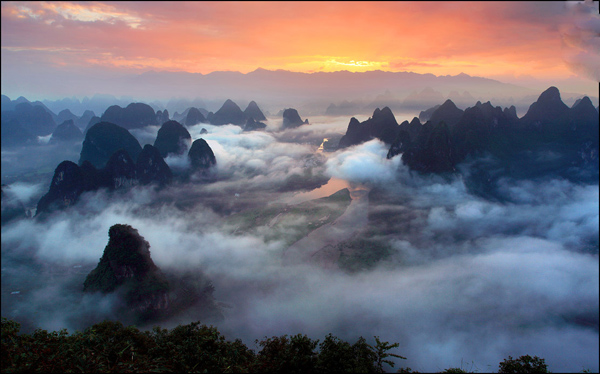 A scenic view of Guilin Dayan Yizhi