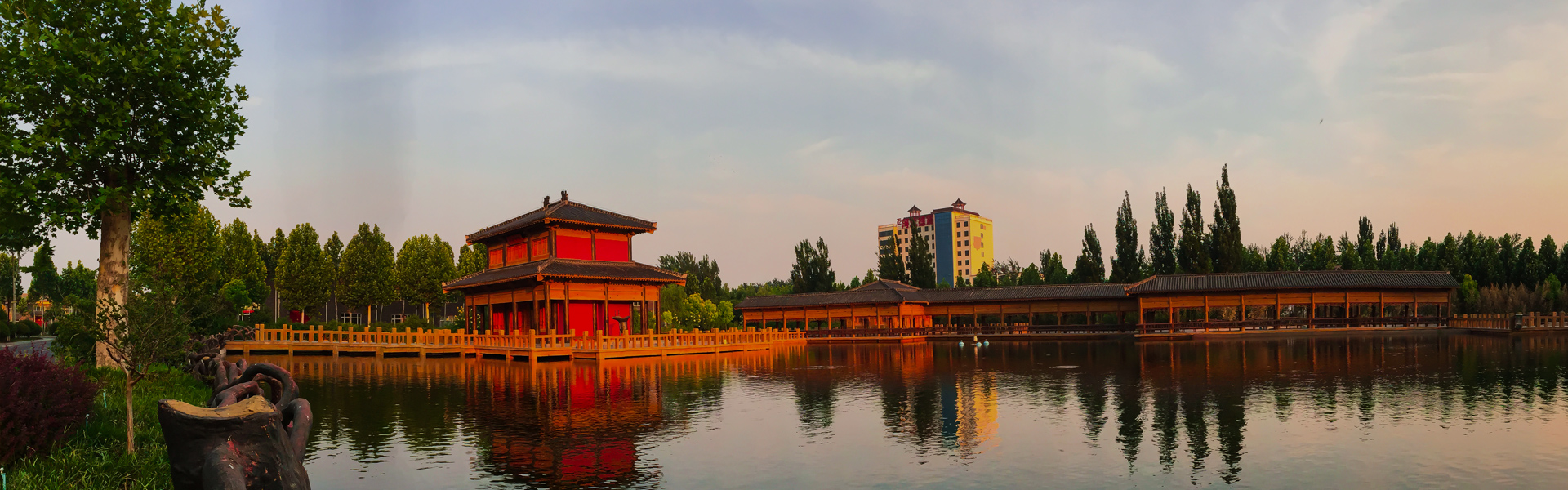 A scenic view of Handan Tianqing Temple Main Hall