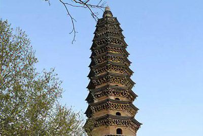 A scenic view of Handan Wu An Relic Pagoda