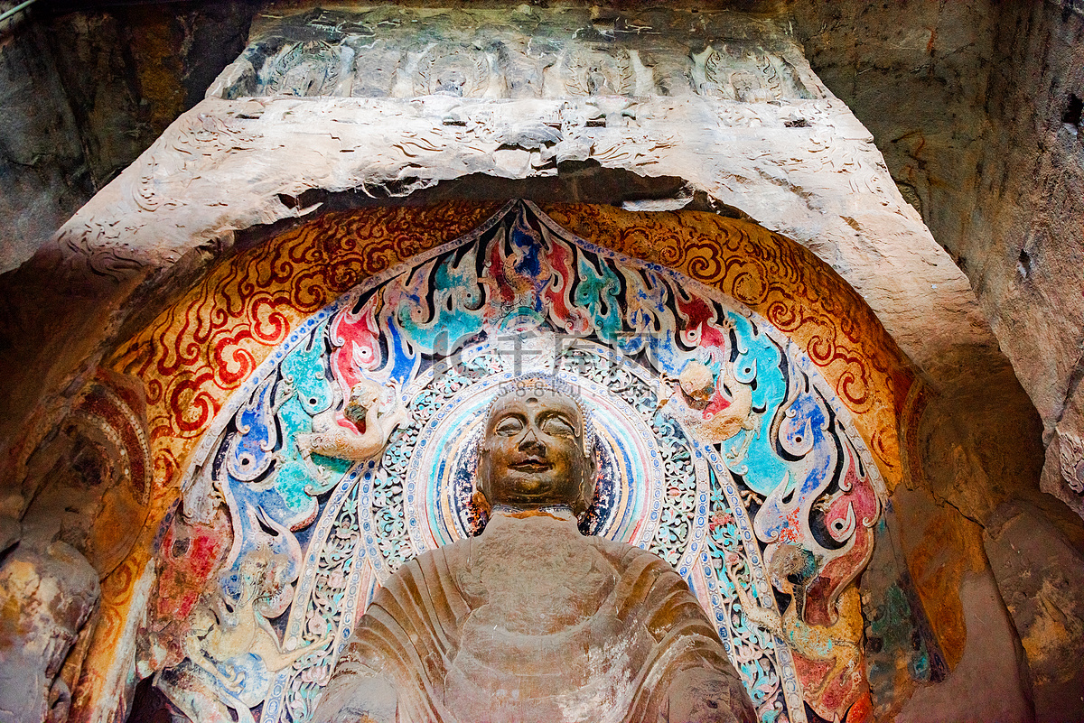 A scenic view of Handan Xiangtangshan Grottoes