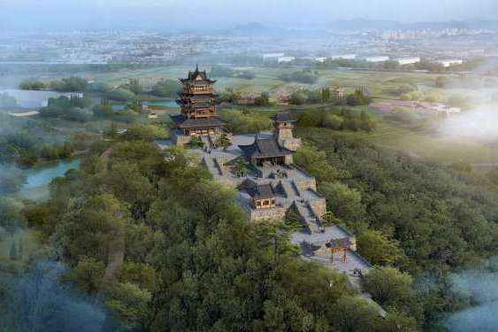 A scenic view of Hangzhou Sizhou Zaozhi Zuofang Yizhi