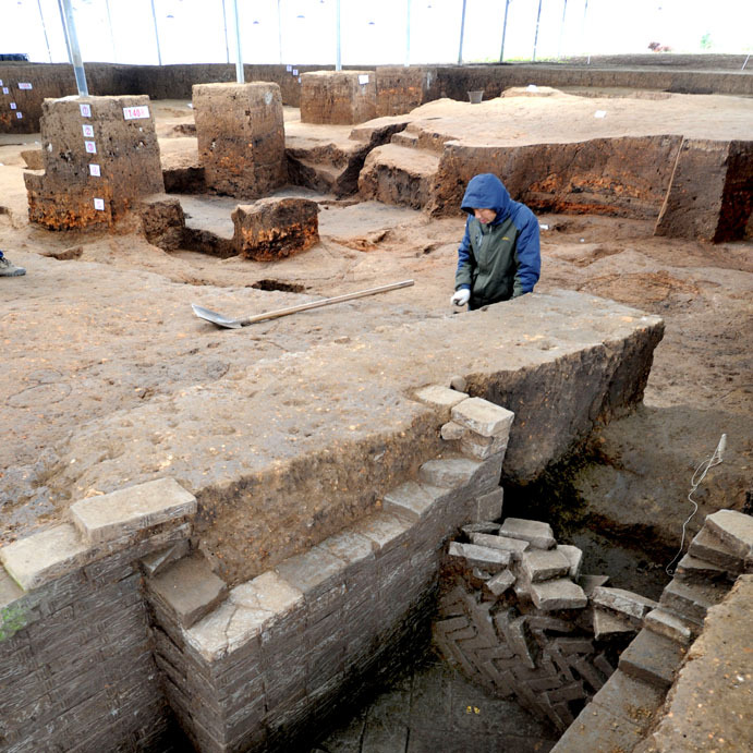 A scenic view of Hanzhong Longgangsi Site