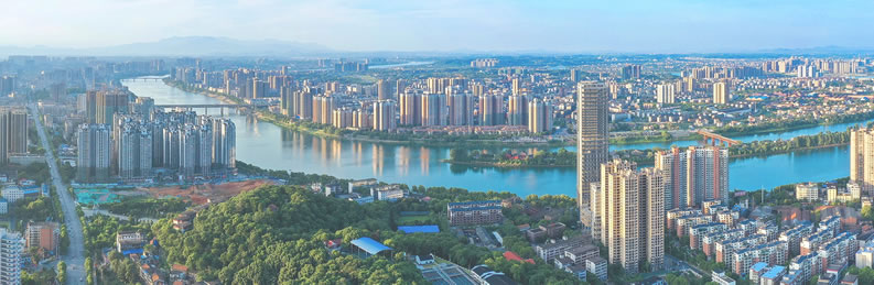 A scenic view of Hengyang Xiangnan Qiyi Jiuzhiqun