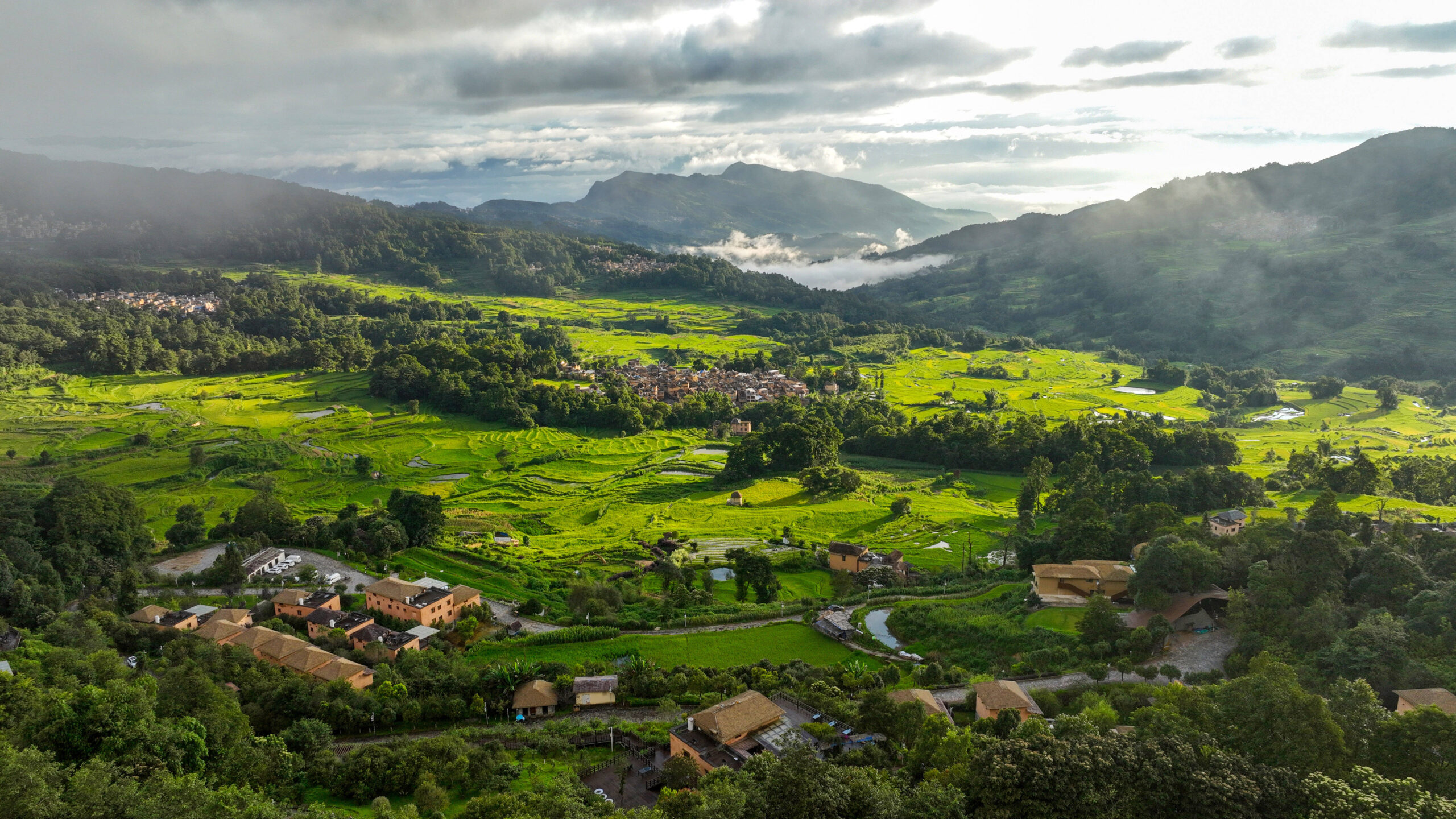 A scenic view of Honghe Hani Titian