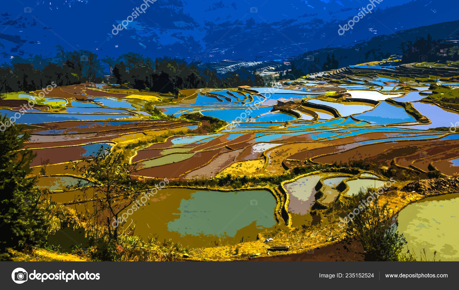 A scenic view of Honghe Hani Titian