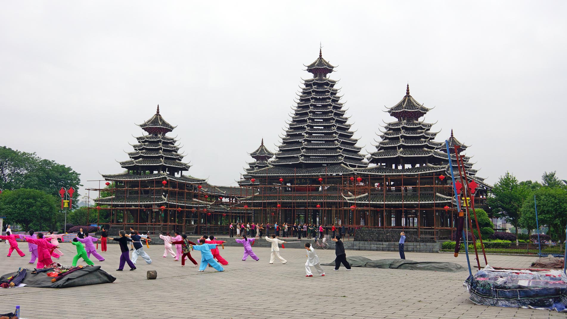 A scenic view of Huaihua Matian Gulou