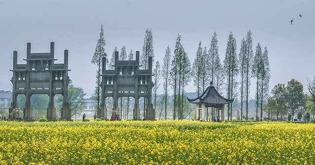 A scenic view of Huangshan Shuyuan Paifangqun