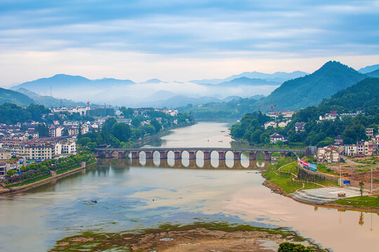 A scenic view of Huangshan Xuguo Shifang