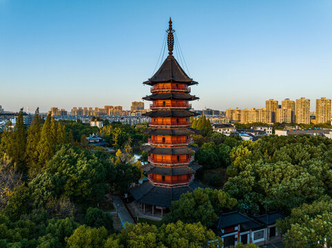A scenic view of Huzhou Feiyingta