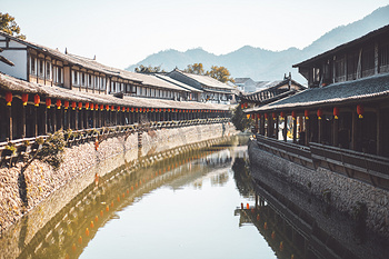 A scenic view of Jilin Wulajie Yanjiang Guchengzhi