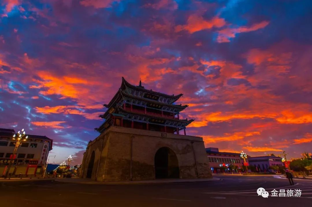 A scenic view of Jinchang Yongchang Zhonggulou