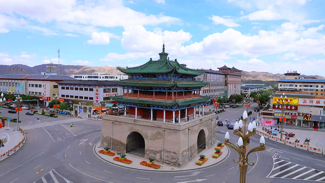 A scenic view of Jinchang Yongchang Zhonggulou