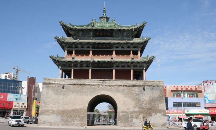 A scenic view of Jinchang Yongchang Zhonggulou