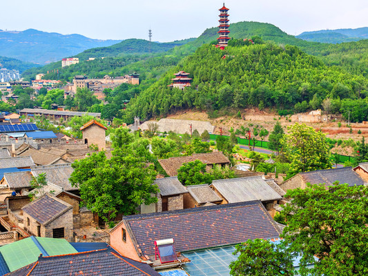 A scenic view of Jincheng Guobi Village Ancient Buildings