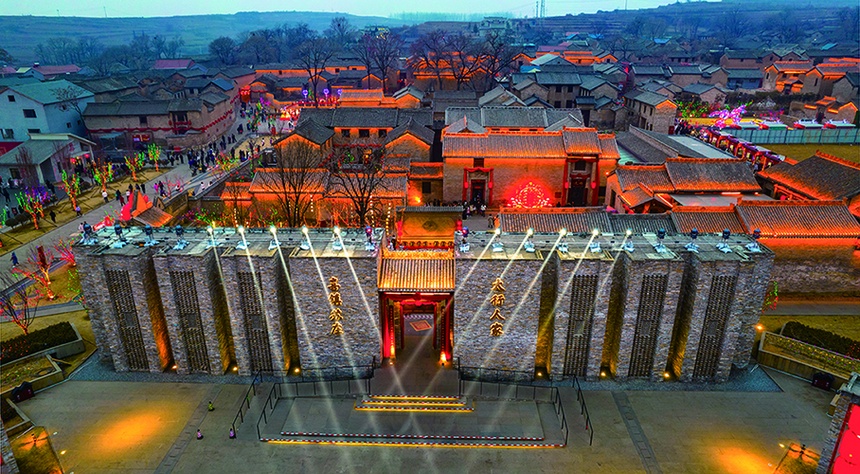 A scenic view of Jincheng Guobi Village Ancient Buildings