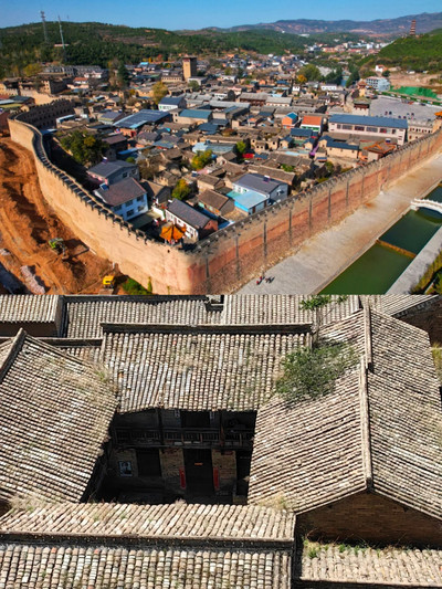 A scenic view of Jincheng Guoyu Village Ancient Buildings